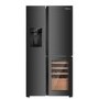 Tesla 529 Litres French Style American Fridge Freezer - Black