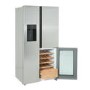 Tesla 529 Litres French Style American Fridge Freezer - Inox