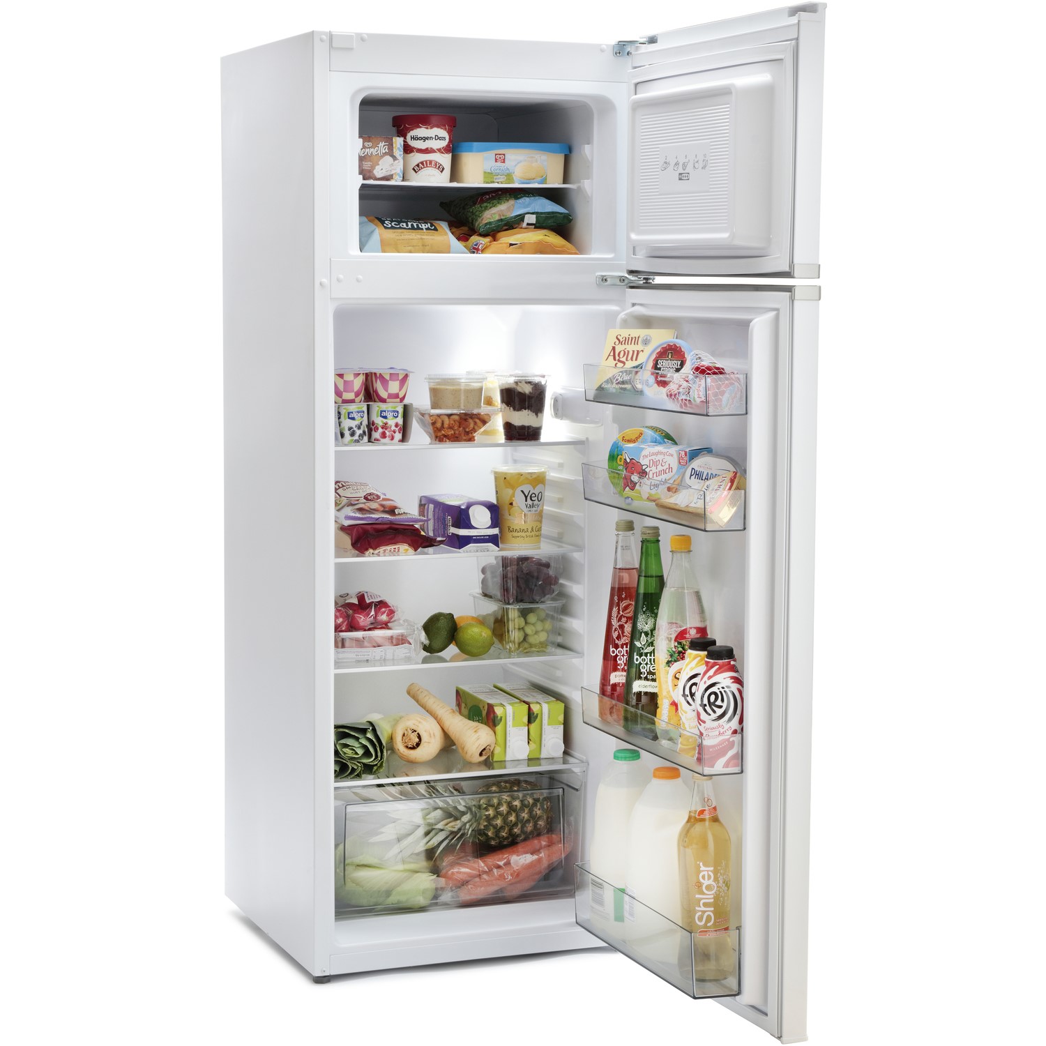 Servis T54144 144cm Top Mount Freestanding Fridge Freezer White