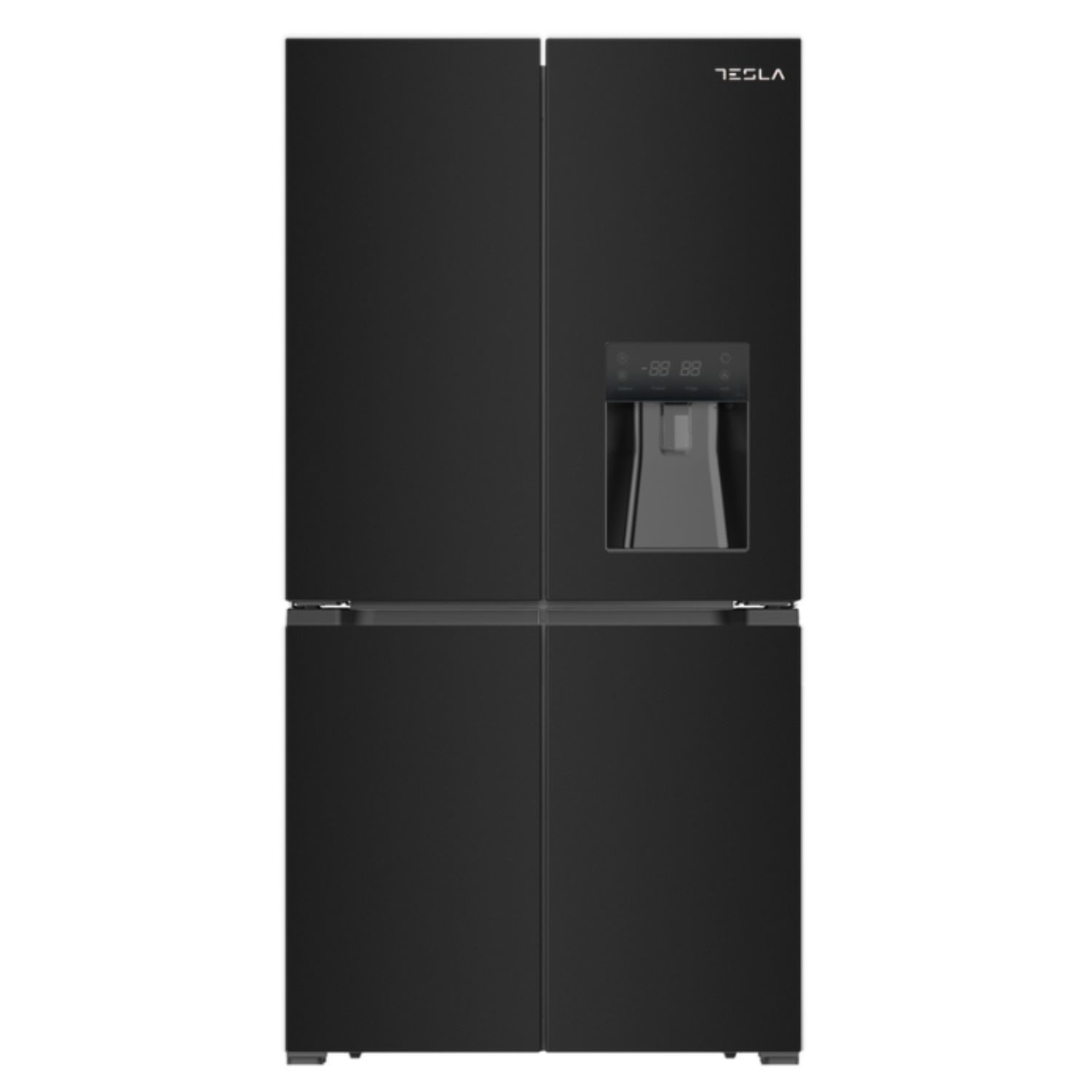 Tesla 563 Litres Four Door American Fridge Freezer - Black