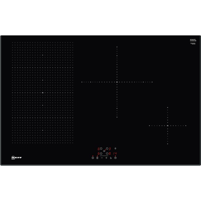 GRADE A2 - Neff T58UB10X0 80cm Induction Hob With FlexInduction Zone - Frameless With Facetted Edges