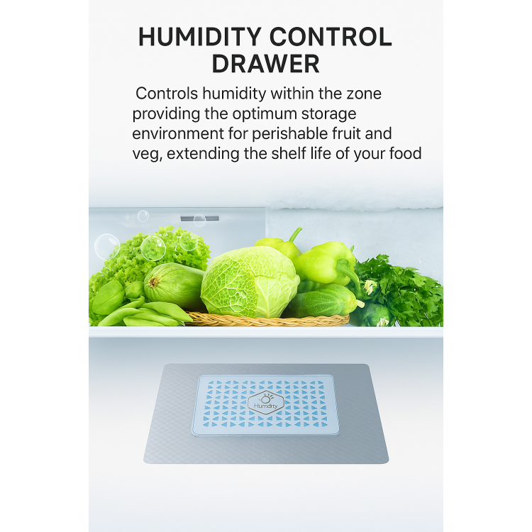 Tesla 539 Litres French Style American Fridge Freezer - Inox