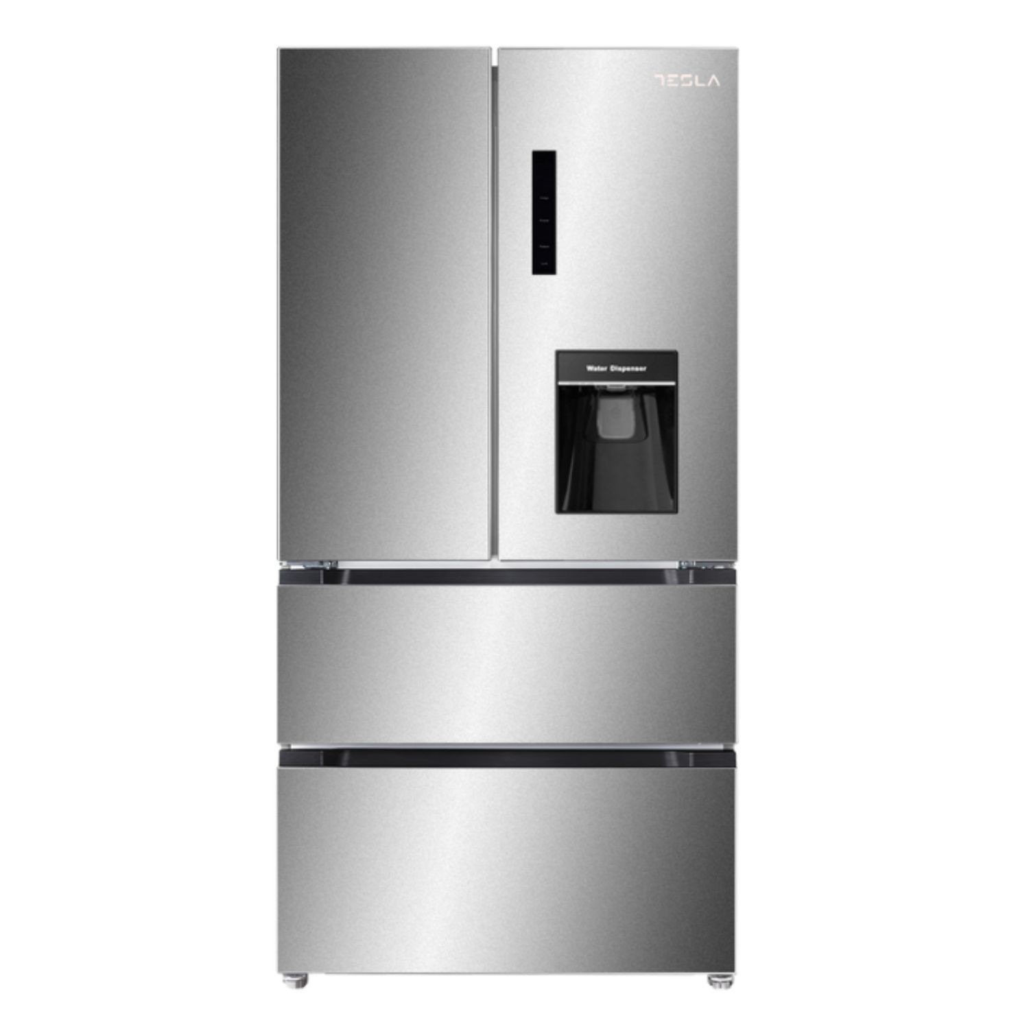 Tesla Inox 539 Litres French Style American Fridge Freezer