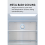 Tesla 539 Litres French Style American Fridge Freezer - Inox
