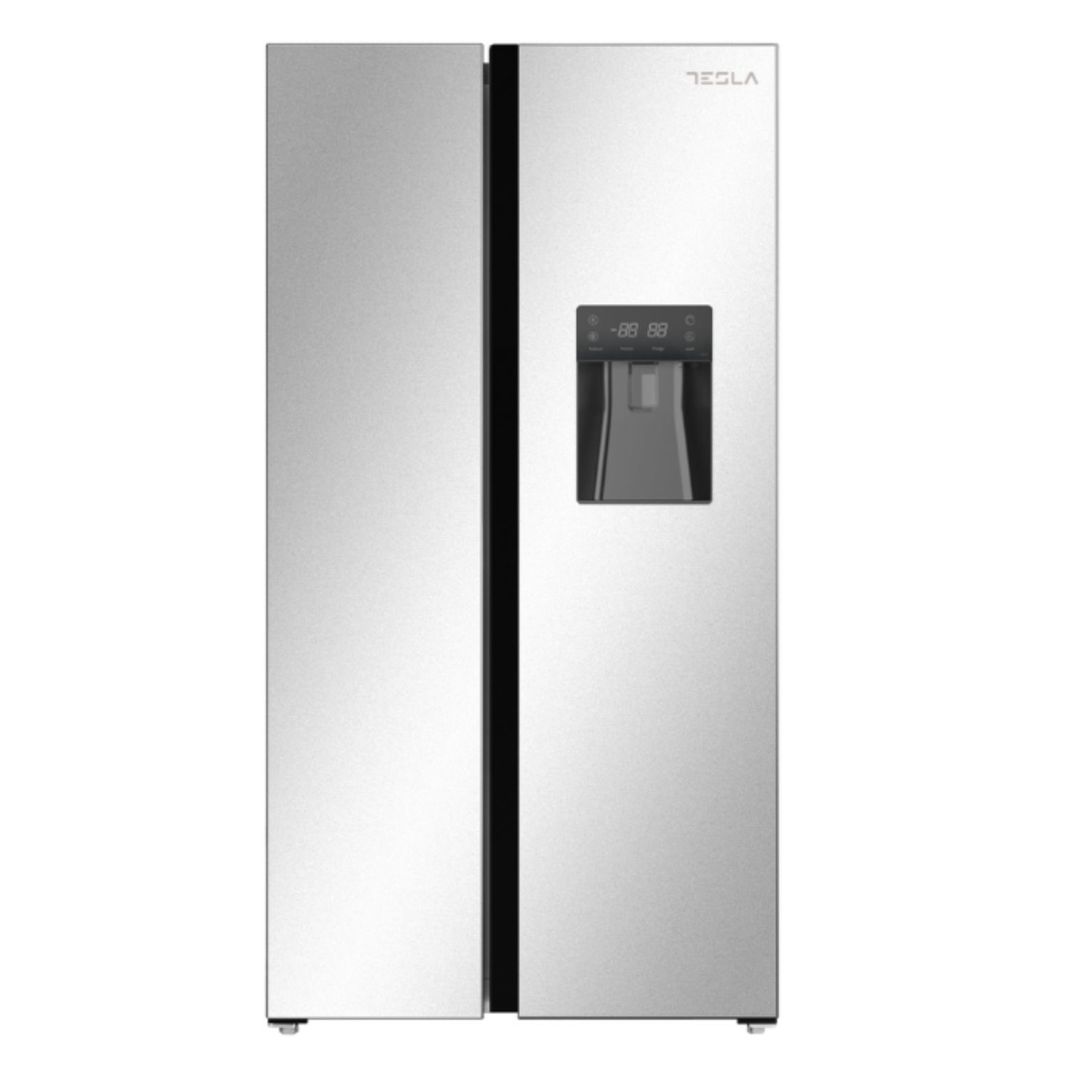 Tesla Inox 582 Litres Side-By-Side American Fridge Freezer