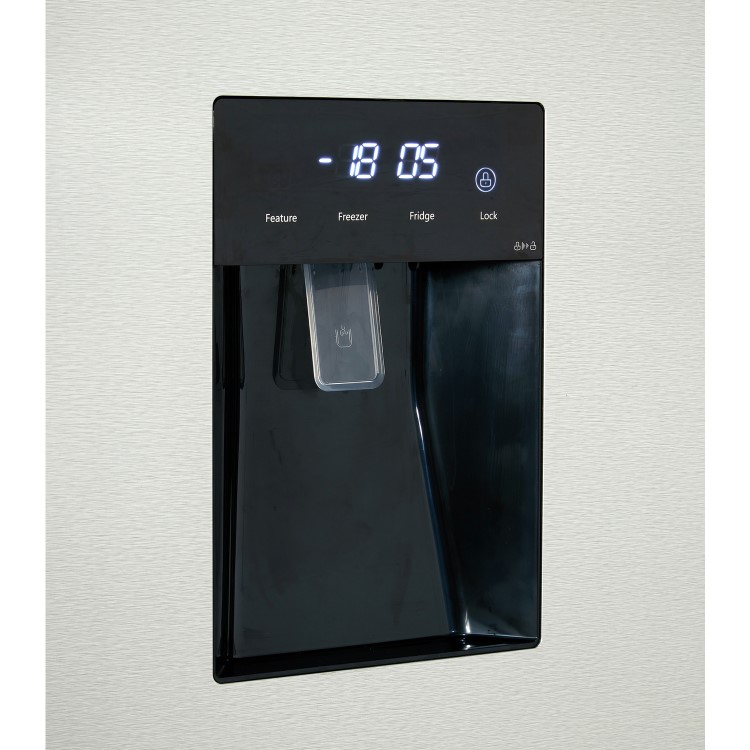 Tesla 582 Litres Side-By-Side American Fridge Freezer - Inox