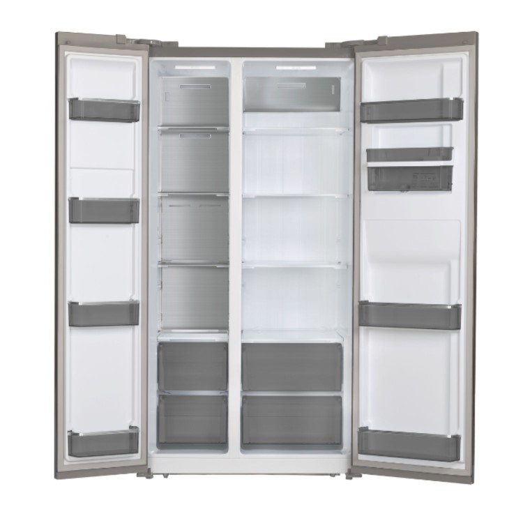 Tesla 582 Litres Side-By-Side American Fridge Freezer - Inox