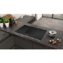 Neff T58TS6BN0 N90 826mm Venting Induction Hob - Black With Stainless Steel Trim