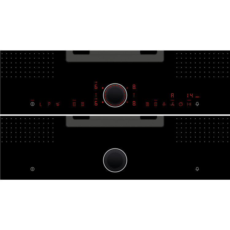 Neff T58TS6BN0 N90 826mm Venting Induction Hob - Black With Stainless Steel Trim