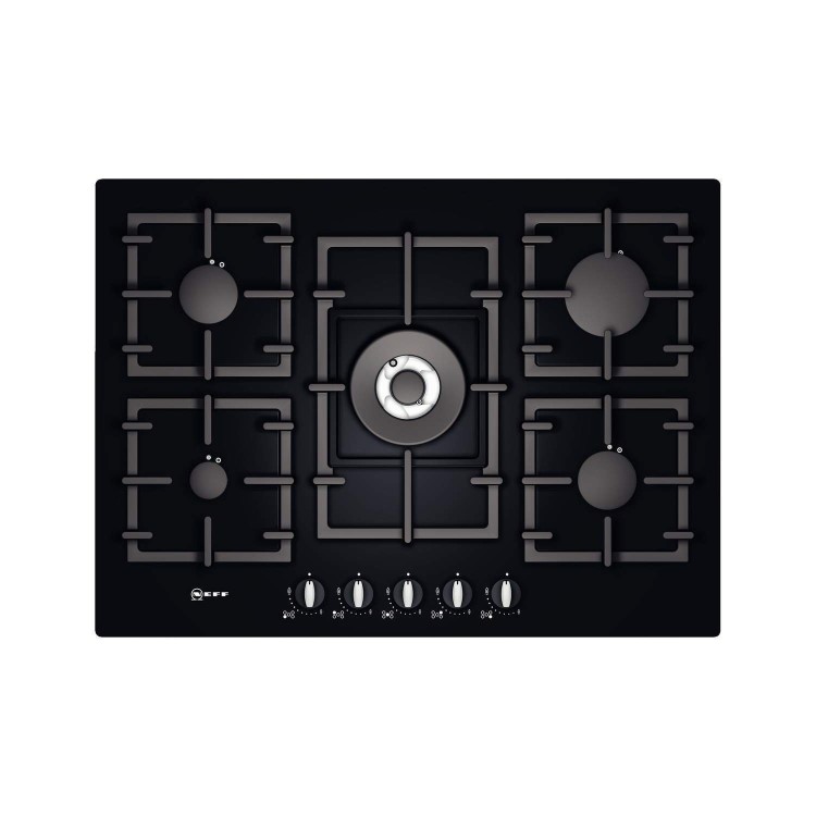 Neff T63S46S1 Series 2 71cm Glass Base Gas Hob in Black