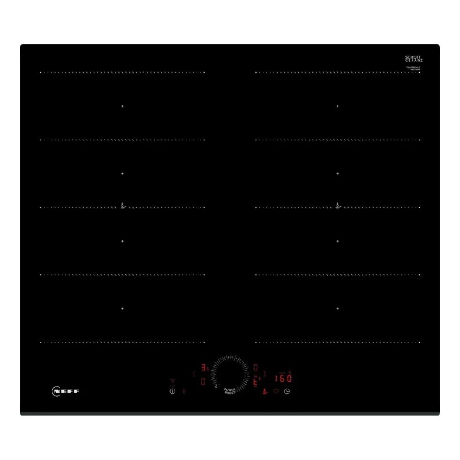 Neff T66FHX4L0 N70 Series 60cm 4 Zone Induction Hob - Black