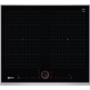 Neff T66TS6RN0 TwistPad Fire Control 56cm Induction Hob With FlexInduction Zones - Black With Stainless Steel Frame