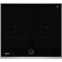 Neff T66TS6RN0 TwistPad Fire Control 56cm Induction Hob With FlexInduction Zones - Black With Stainless Steel Frame