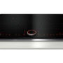 Neff T66TS6RN0 TwistPad Fire Control 56cm Induction Hob With FlexInduction Zones - Black With Stainless Steel Frame
