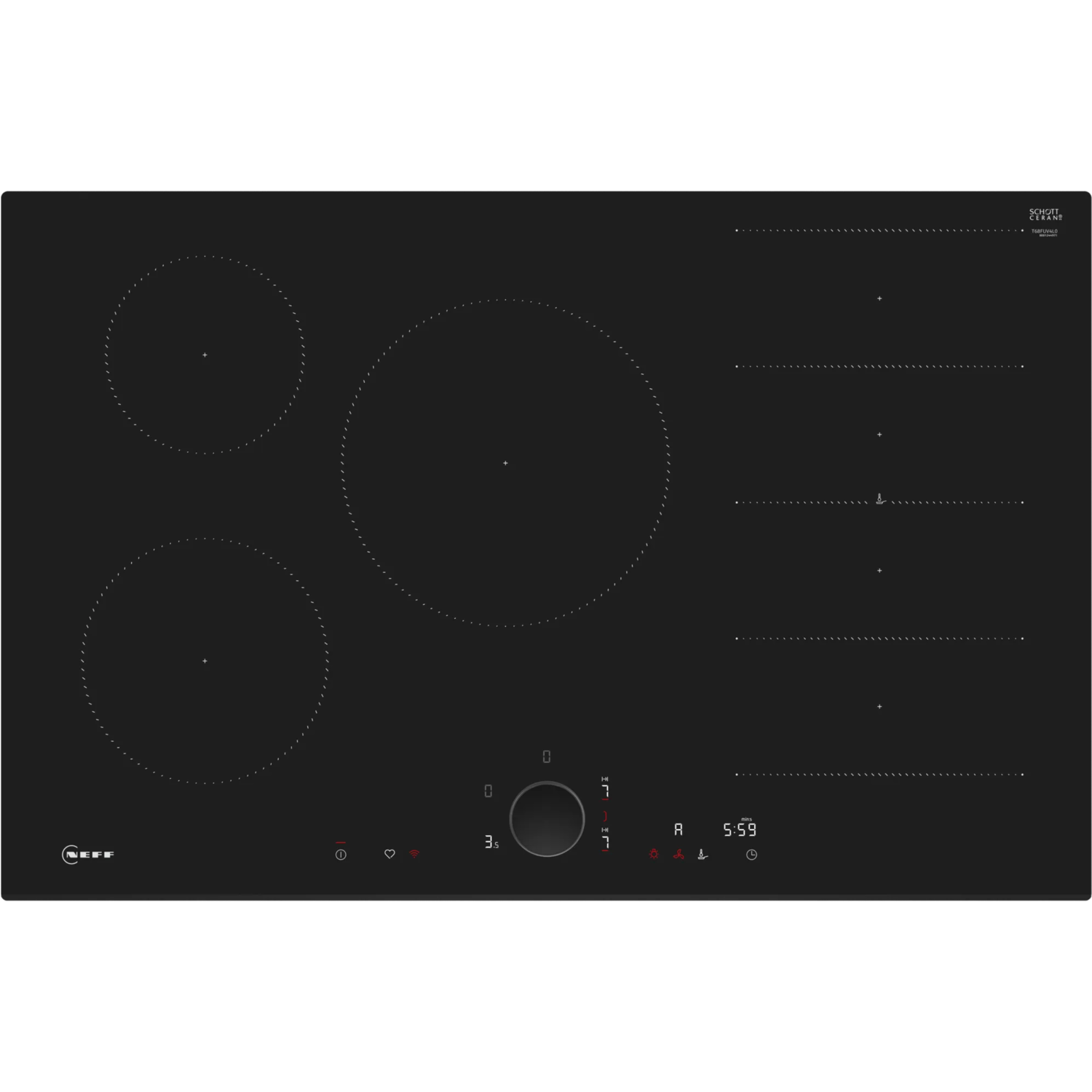 Neff T68FUV4L0 N90 80cm 5 Zone Induction Hob Neff T68FUV4L0 N90 80cm 5 Zone Induction Hob