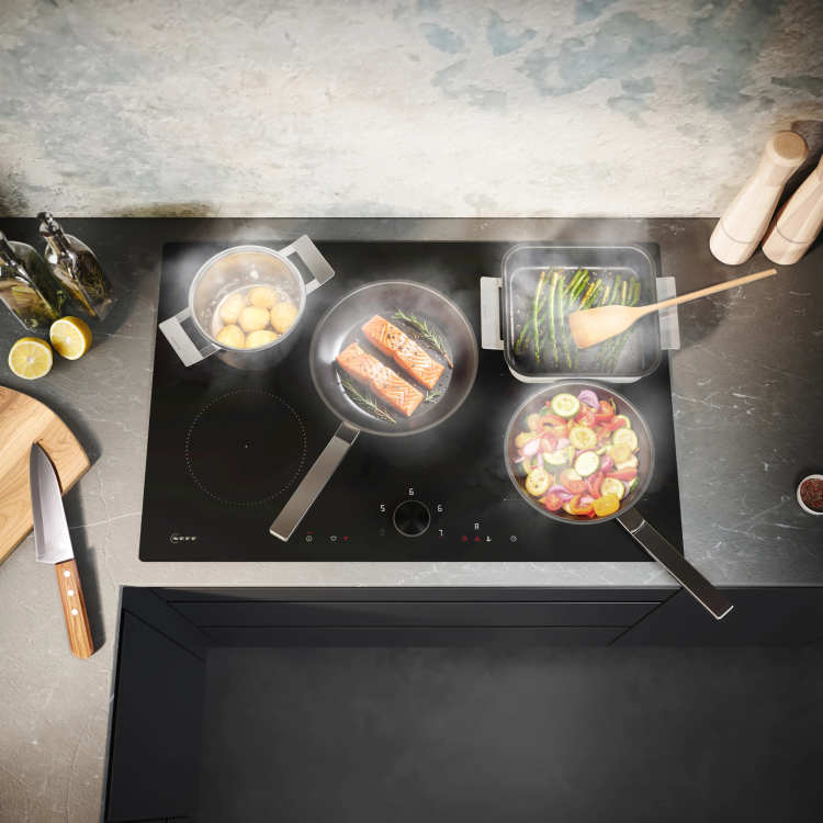 Neff 80cm 5 Zone Induction Hob - Matt Black