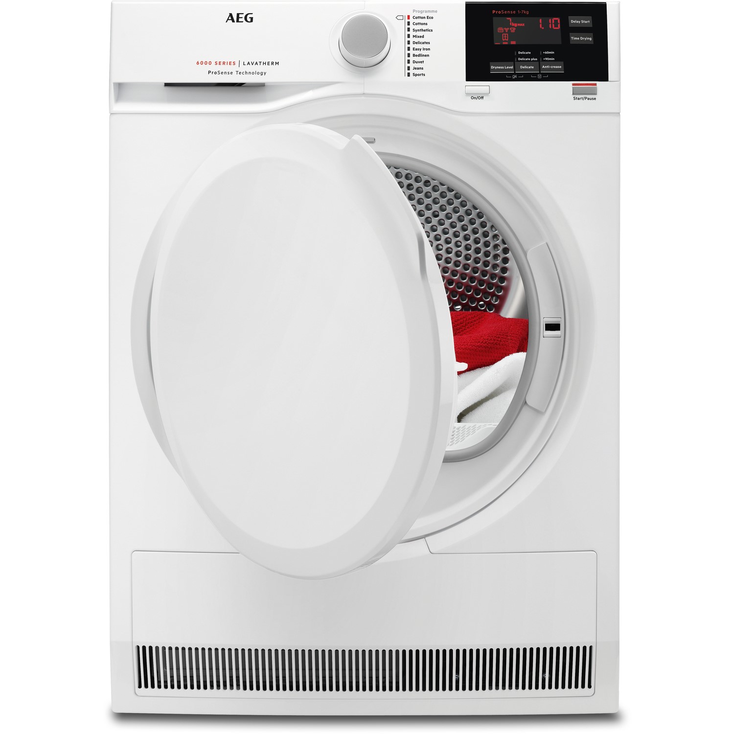 AEG T6DBG720N 7kg ProSense Freestanding Condenser Tumble Dryer-White