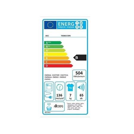 AEG 6000 Series 7kg ProSense Freestanding Condenser Tumble Dryer - White