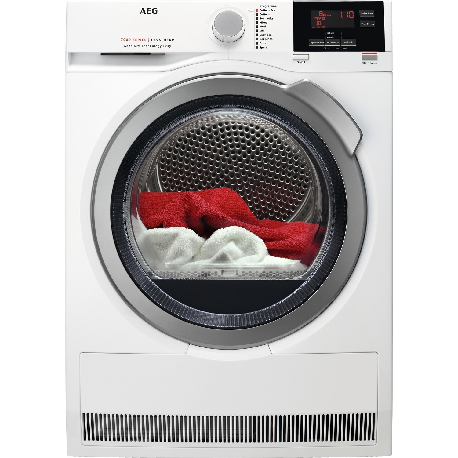 Refurbished AEG T7DBG842R SensiDry ProSense Freestanding Heat Pump 8KG Tumble Dryer White