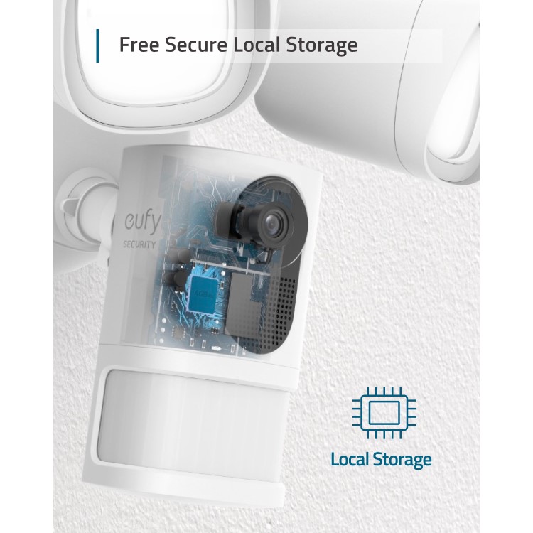 Box Opened Eufy 2K Ultra HD Floodlight Camera White