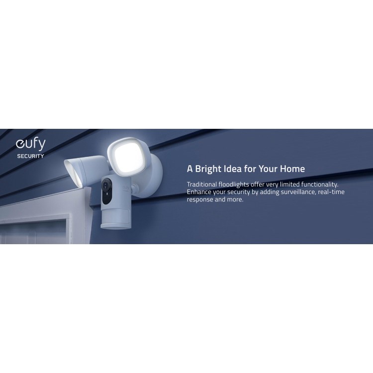 Box Opened Eufy 2K Ultra HD Floodlight Camera White