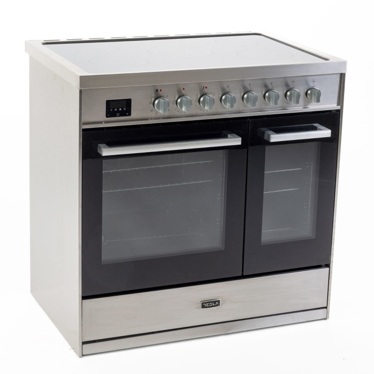 Tesla 90cm Electric Range Cooker - Stainless Steel