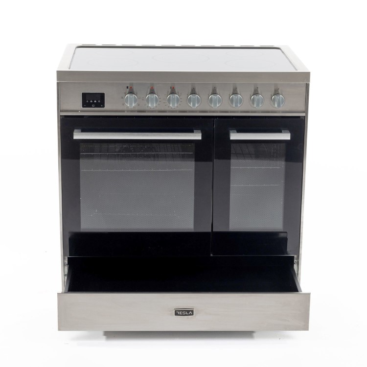 Tesla 90cm Electric Range Cooker - Stainless Steel