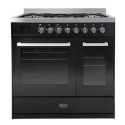 A2/T90DDFRCB GRADE A2 - Tesla 90cm Dual Fuel Range Cooker - Black