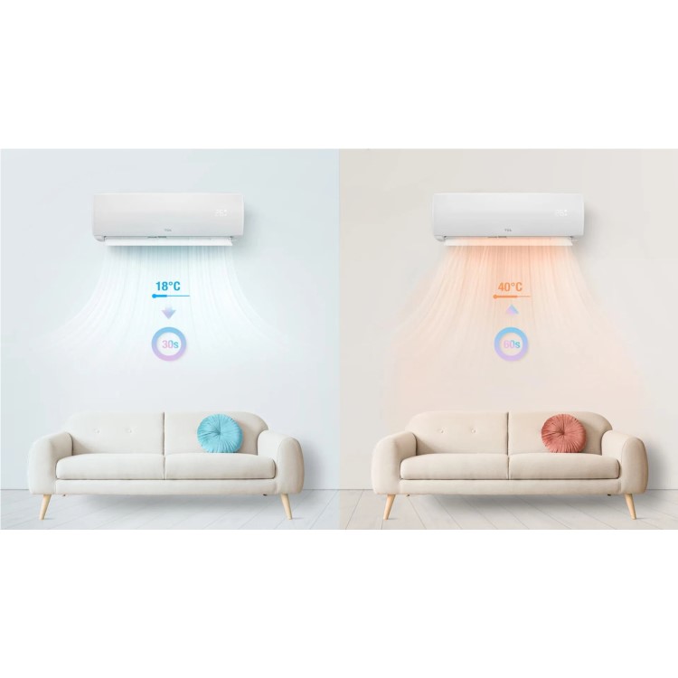 TCL 12000 BTU Smart A++ Wall Mounted Split Air Conditioner with Heat Pump 