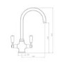 Rangemaster Aquaclassic 2 Chrome Dual Lever Chome Handles Kitchen Tap