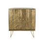 Small Solid Wood TV Unit with Brass/ Gold Inlay - TV's up to 40" - Tahlia 