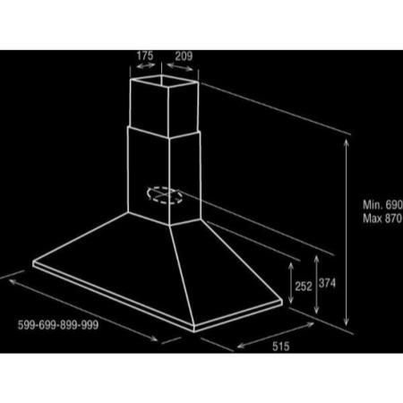 GRADE A2 - Elica TAMAYA-60-HP Tamaya High Performance 60cm Chimney Cooker Hood Stainless Steel