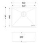 GRADE A1 - Single Bowl Brushed Brass Undermount Stainless Steel Kitchen Sink - Enza Tamara