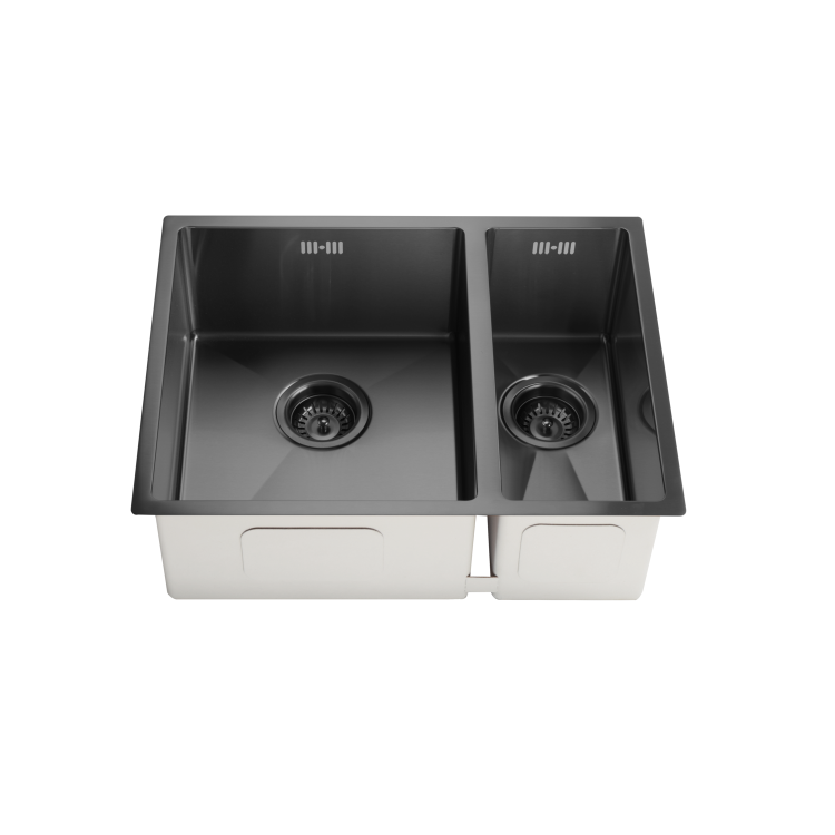 1.5 Bowl Undermount Black Stainless Steel Kitchen Sink – Enza Tamara