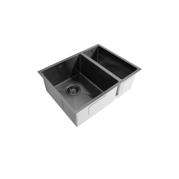 1.5 Bowl Undermount Black Stainless Steel Kitchen Sink – Enza Tamara