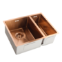 ONLY OPENED - 1.5 Bowl Undermount Copper Stainless Steel Kitchen Sink - Enza Tamara