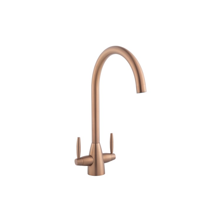 Copper Dual Lever Monobloc Kitchen Mixer Tap - Enza Tamara