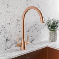 Copper Dual Lever Monobloc Kitchen Mixer Tap - Enza Tamara Copper Dual Lever Monobloc Kitchen Mixer Tap - Enza Tamara
