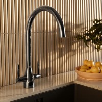 Double handle kitchen faucet - Gunmetal Black