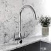 Twin Lever Chrome Monobloc Kitchen Sink Mixer Tap - Tamara