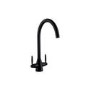Black Dual Lever Monobloc  Kitchen Mixer Tap - Enza Tamara