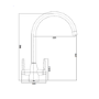 Black Dual Lever Monobloc  Kitchen Mixer Tap - Enza Tamara