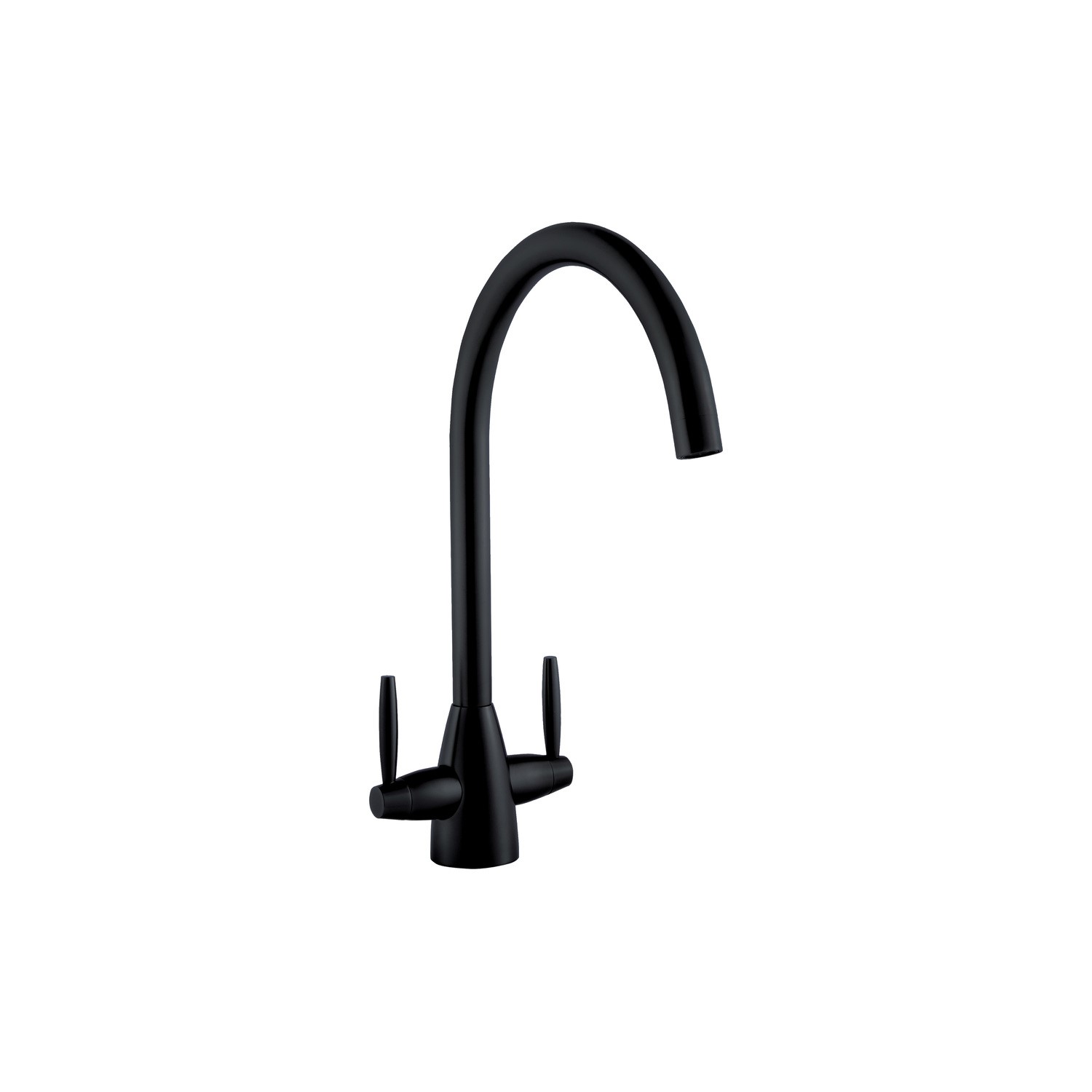 Black Dual Lever Monobloc Kitchen Mixer Tap - Enza Tamara Black Dual Lever Monobloc Kitchen Mixer Tap - Enza Tamara