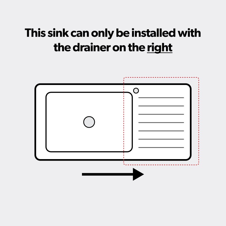 ONLY OPENED - Single Bowl Inset Brushed Brass Stainless Steel Kitchen Sink - Enza Tamara