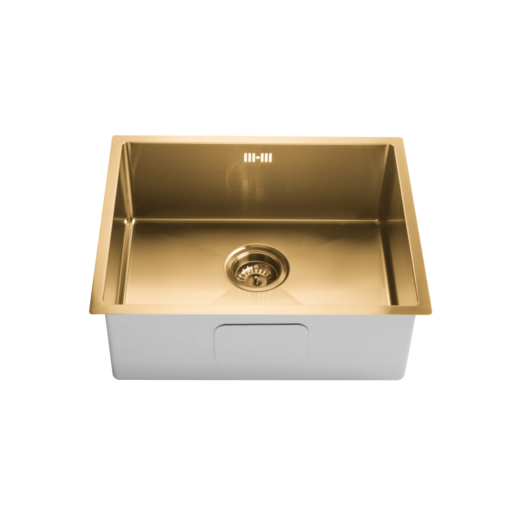 Single Bowl Undermount Brass Stainless Steel Kitchen Sink - Enza Tamara