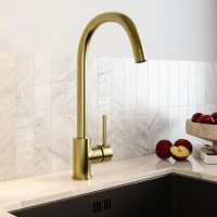Brushed Brass Single Lever Monobloc Kitchen Mixer Tap - Enza Tamara