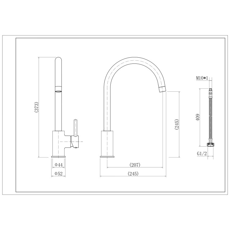 Single handle kitchen faucet - Chrome