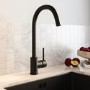 Matt Black Single Lever Monobloc Kitchen Mixer Tap – Enza Tamara