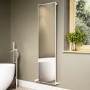 White Vertical Single Panel Mirrored Radiator 1600 x 452mm - Tanami