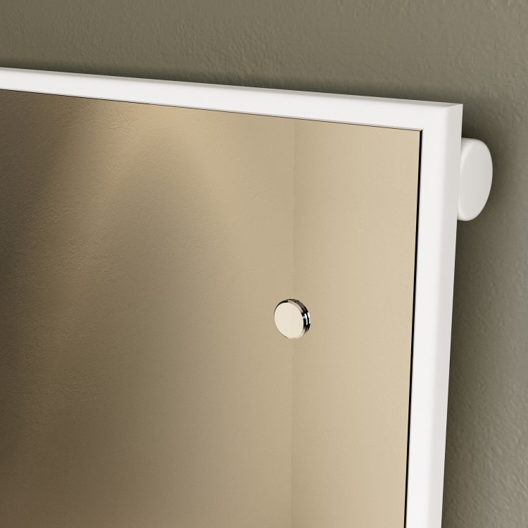 White Vertical Single Panel Mirrored Radiator 1600 x 452mm - Tanami